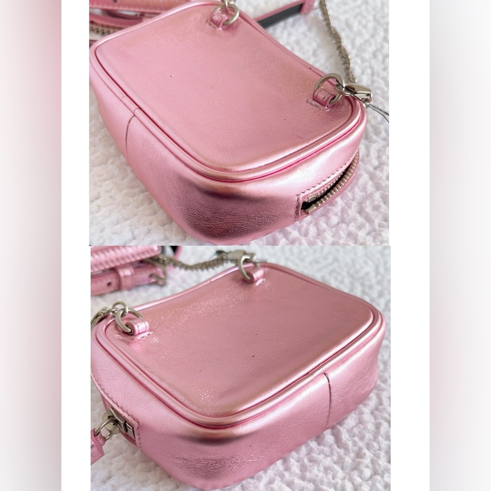 SAINT LAURENTYSL Metallic Calfskin Matelasse Monogram Baby Lou Camera Bag - Picture 11 of 16